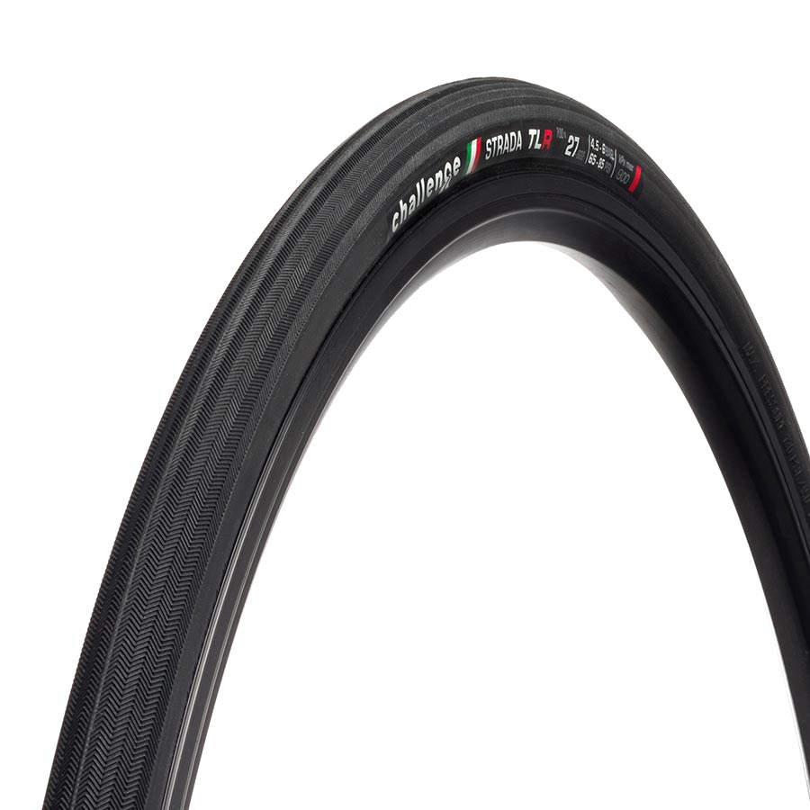 Challenge Strada Race TLR Tire 700x27C Folding Tubeless Ready Vulcanized Nylon 120TPI Black