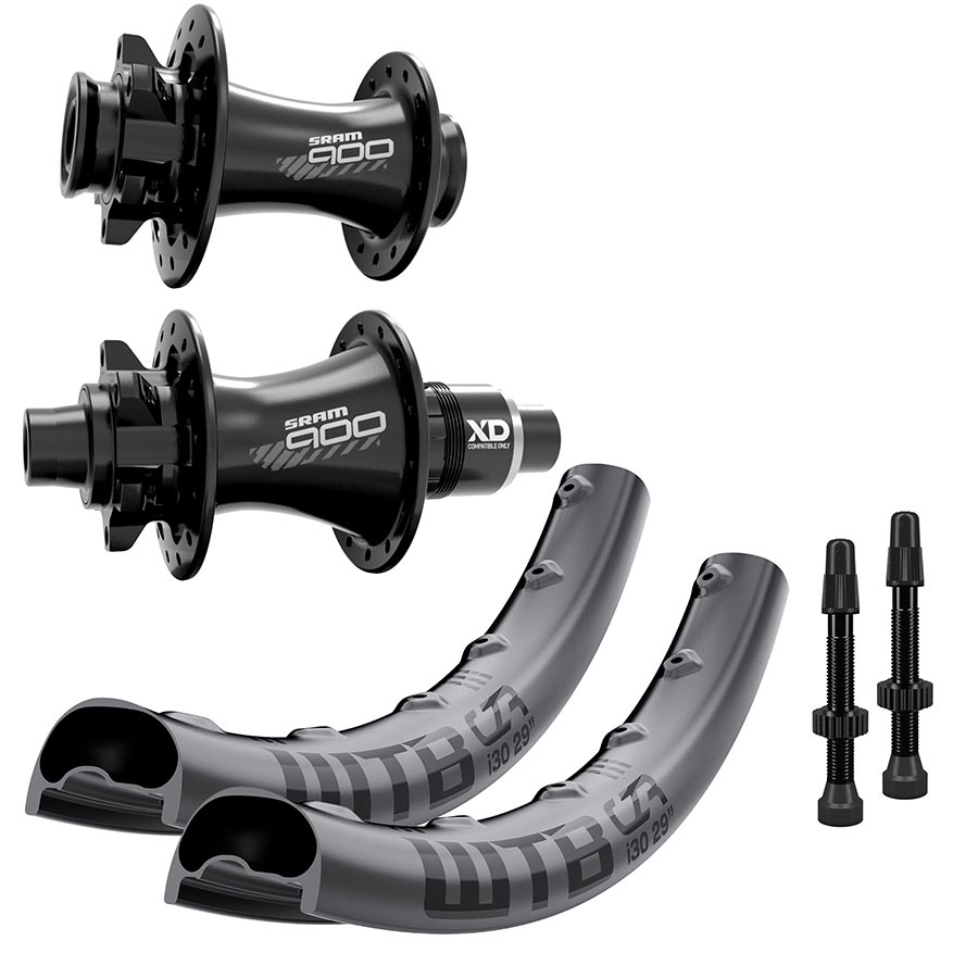 Wheel Shop WTB CZR i30 Carbon / SRAM 900 Wheel Front and Rear 29 / 622 Holes: 32 F: 15x110mm R: 12x148mm Disc IS 6-bolt SRAM XD Pair