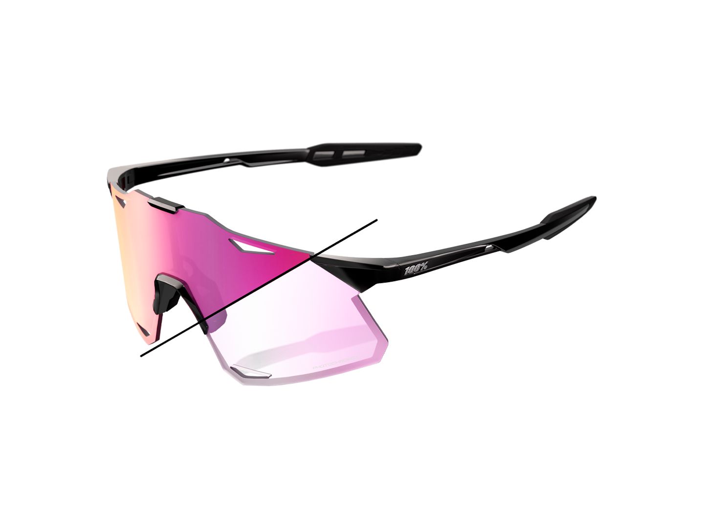 Eyewear 100% Hypercraft Photocromic Lens Black/Purple