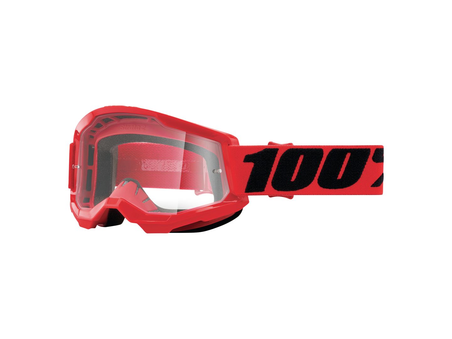 Eyewear 100% Strata 2 Clear Lens Goggle Red