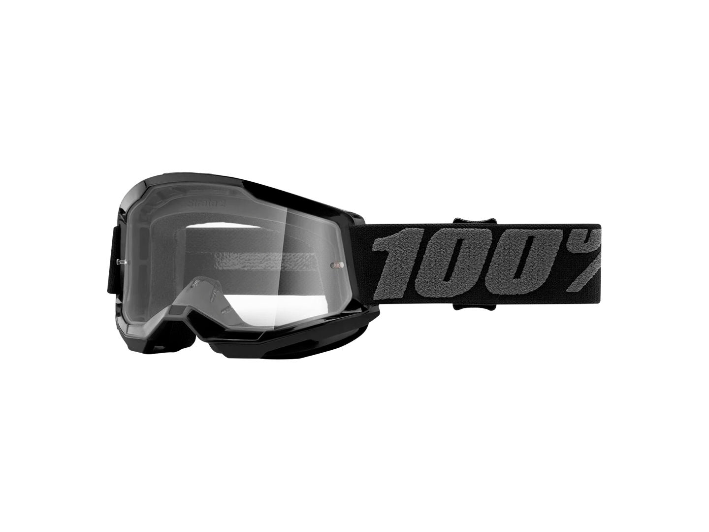 Eyewear 100% Strata 2 Youth Clear Lens Goggle Black