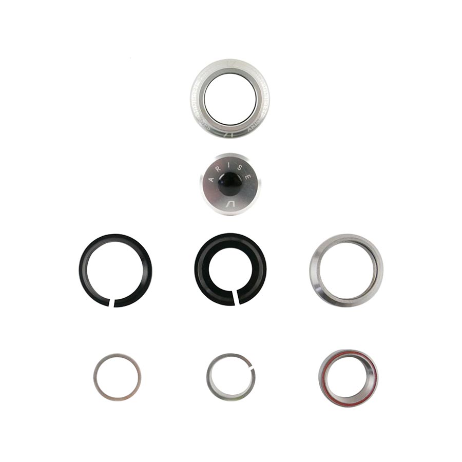 ARISE Crystal 1-1/8-1.5 Headset Integrated Complete Silver