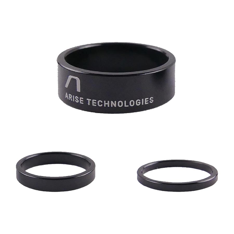 ARISE Alloy Spacer Headset Spacer 1-1/8 Alloy 6061-T6 Black