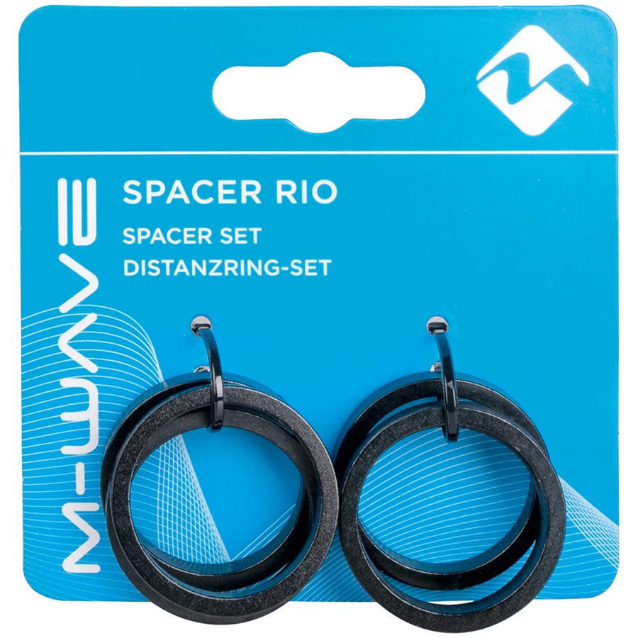M-Wave Spacer Rio Headset Spacer 1-1/8 Height: 5mm Alloy Black Set of 6