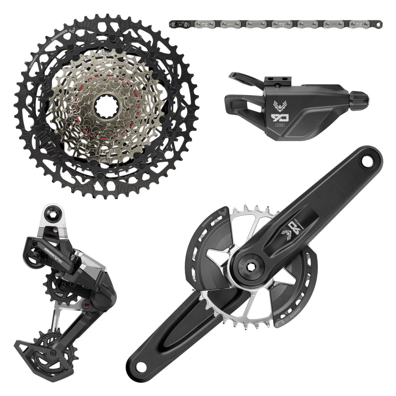 SRAM Eagle 90 T-Type Groupset - 165mm Wide Crank 32t Chainring Trigger Shifter 10-52t 12-Speed Cassette Rear Derailleur Chain