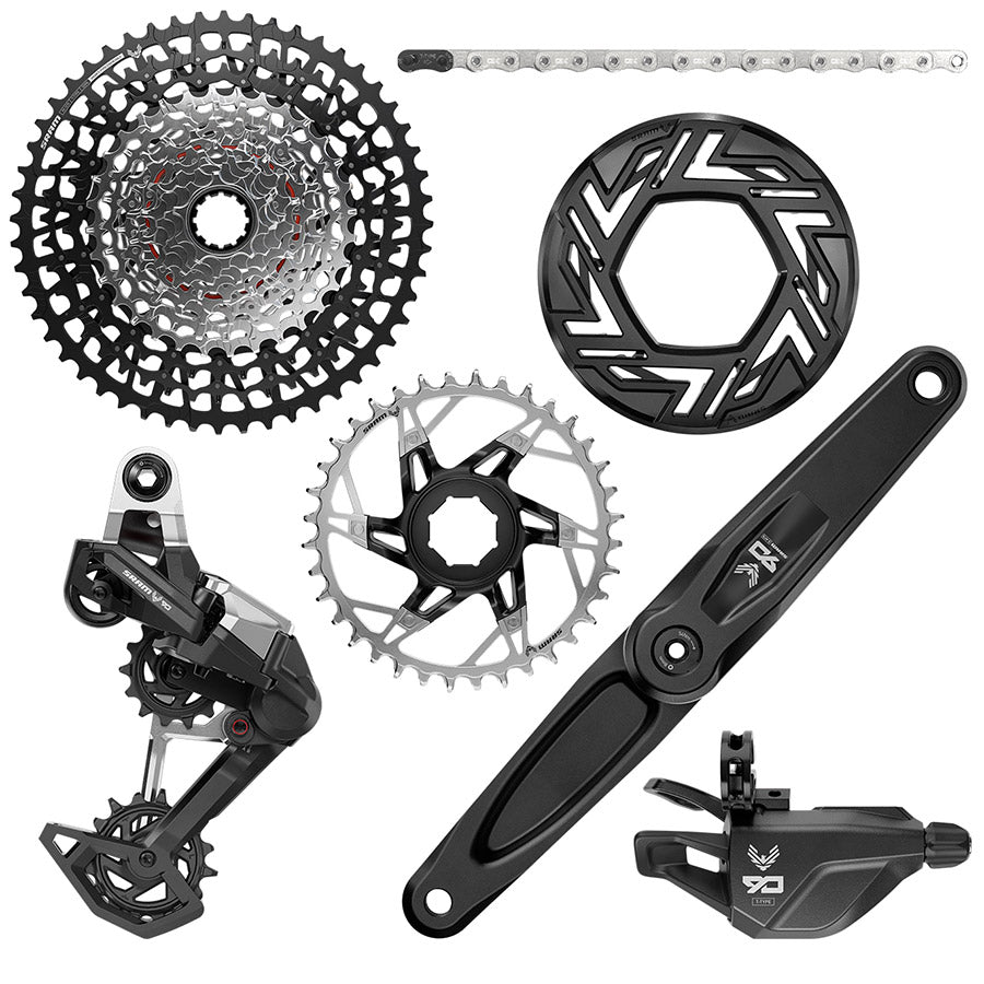 SRAM Eagle 90 Ebike Groupset - 170mm Brose 36T Clip-on Guard Chain XS-1275 10-52t Single Click Shifter Rear Derailleur
