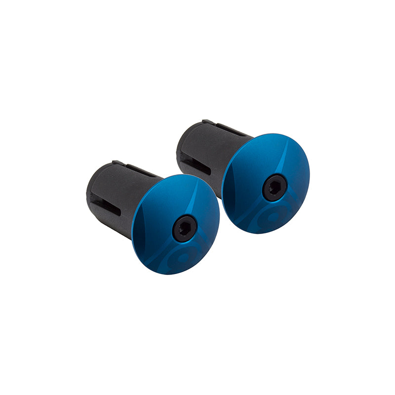 Origin8 Alloy Locking Bar End Plugs Anodized Blue Locking 25.5mm
