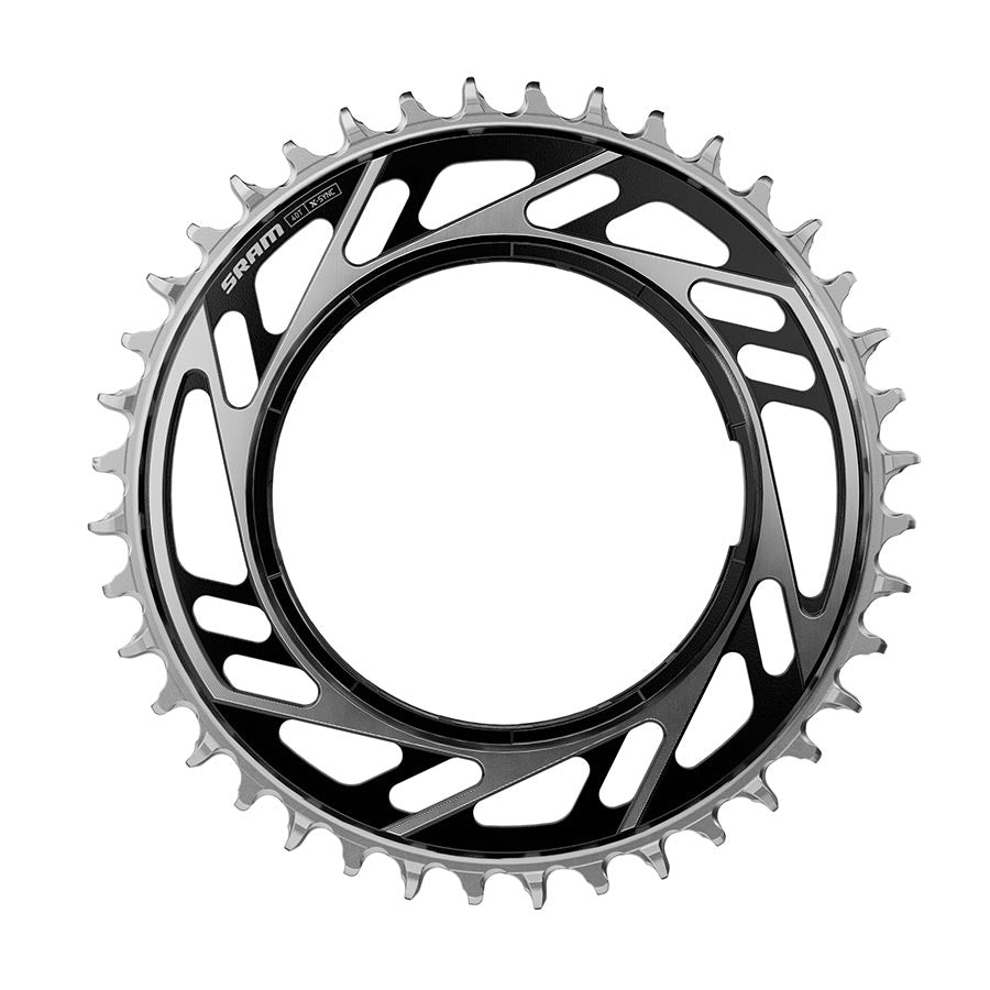 SRAM RED XPLR X-Sync Thread Mount Chainring - 38t 12/13-Speed Thread Mount For RED XPLR AXS PM Spider 6.5mm Offset BLK/Silver E1