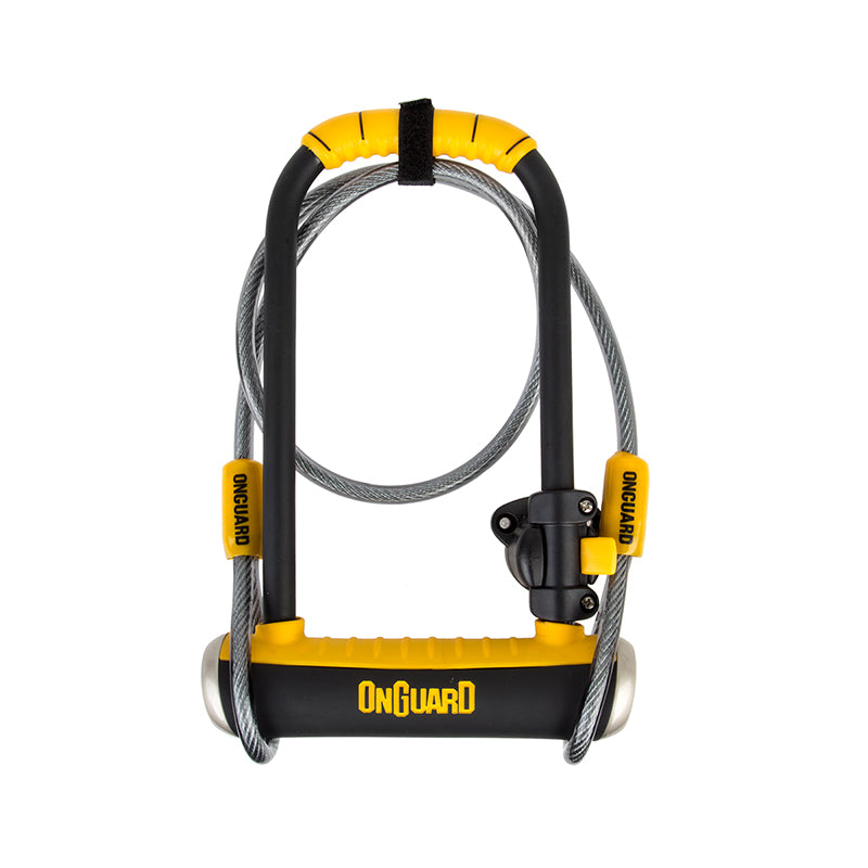 OnGuard PitBull Series U-Lock - 4.5 x 9" Keyed BLK/YLW Includes cable bracket