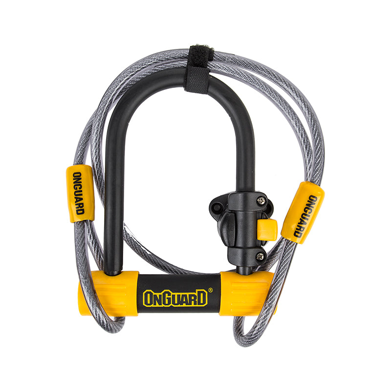 OnGuard BullDog Series U-Lock - 3.5 x 5.5" Keyed BLK/YLW Includes 4 cable bracket