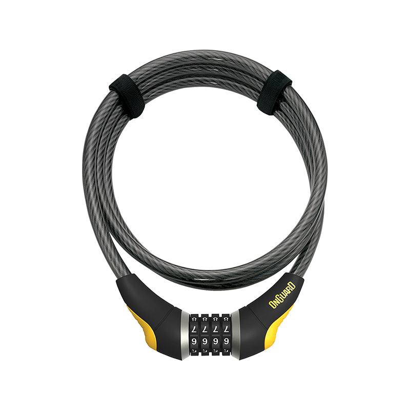 OnGuard Akita Resettable Combo Cable Lock: 6 x 10mm Gray/Black/Yellow