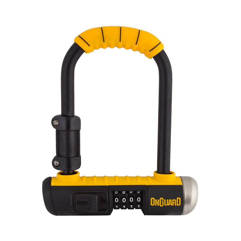 OnGuard Combo Mini U-Lock - 3.5 x 5.5" Combination Black/Yellow