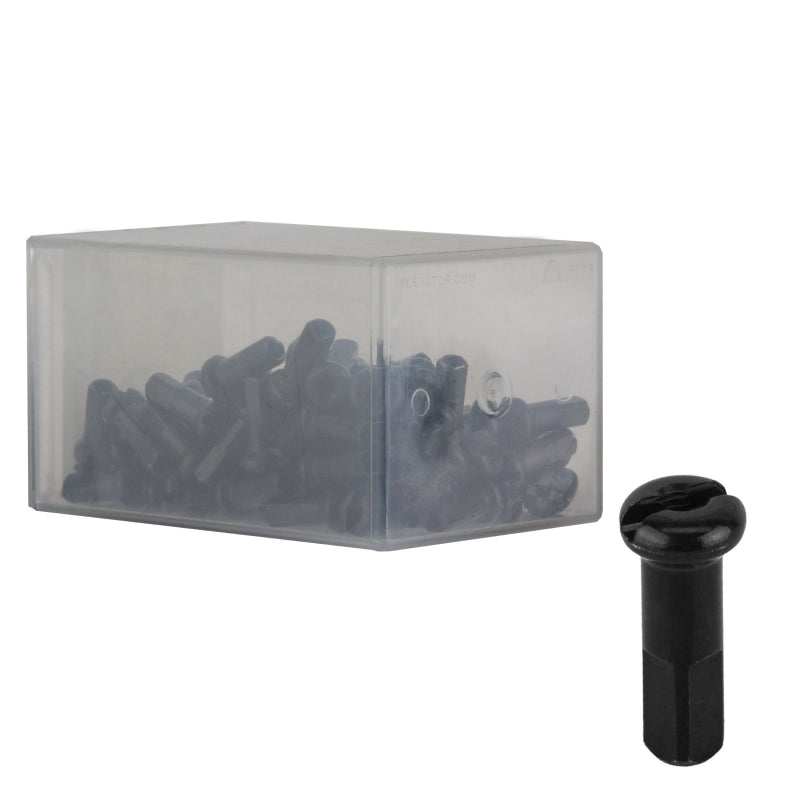 Dt swiss DT Swiss Spoke Nipples 2.0 (14G) 14mm Box of 100 Brass Black 1.06g ea