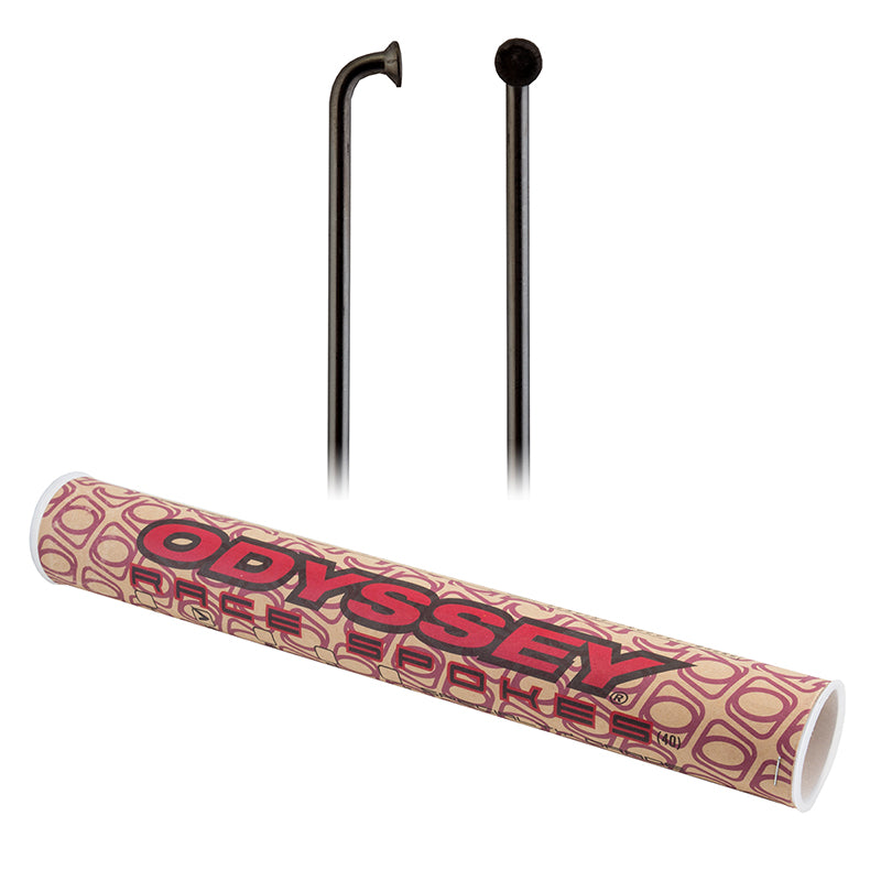 Odyssey Double Butted Spokes J-Bend 2.0 (14G) 186mm Box of 40 Stainless Steel Black No