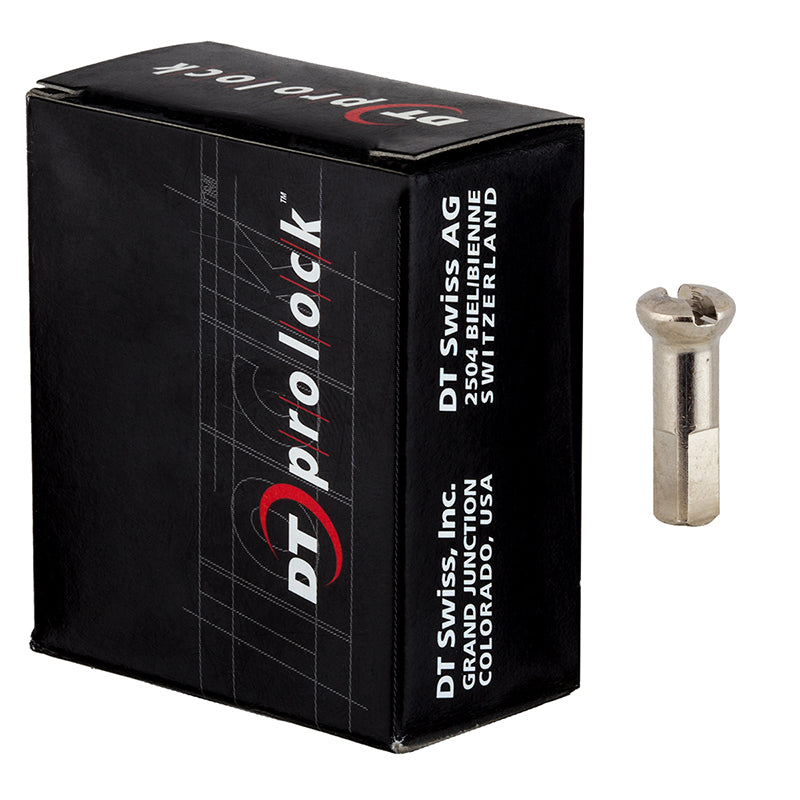 Dt swiss Pro Lock/Pro Head Nipples 2.0 (14G) 14mm 100/bx Brass Silver