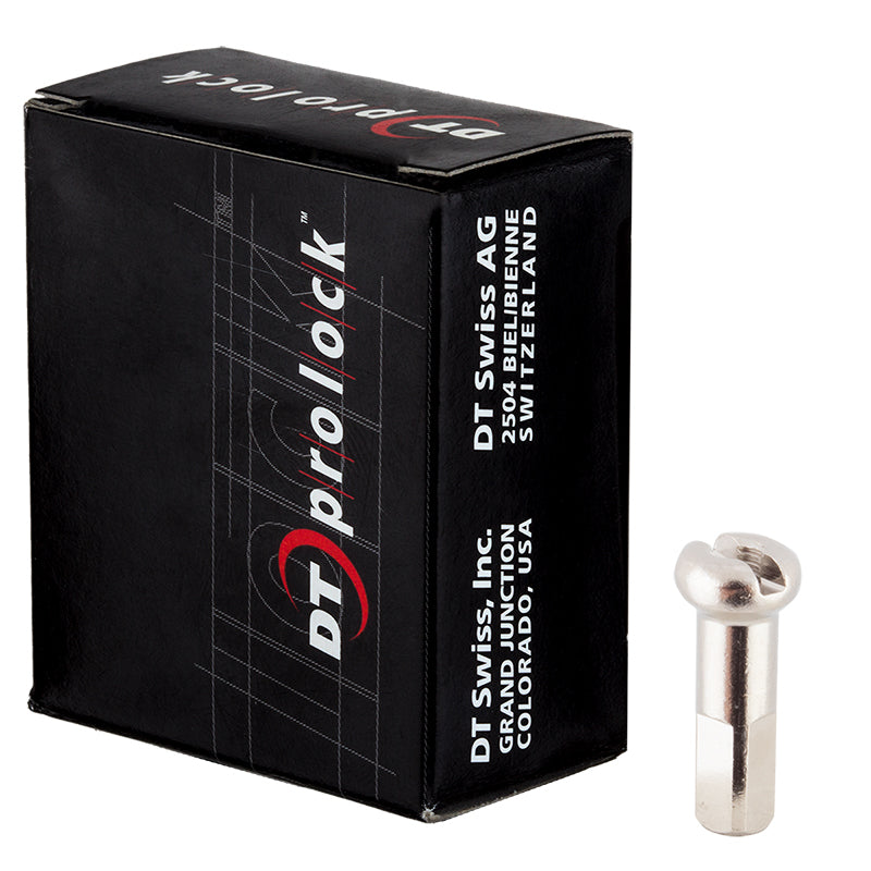Dt swiss Pro Lock Nipples 2.0 (14G) 14mm Box of 100 Brass Silver