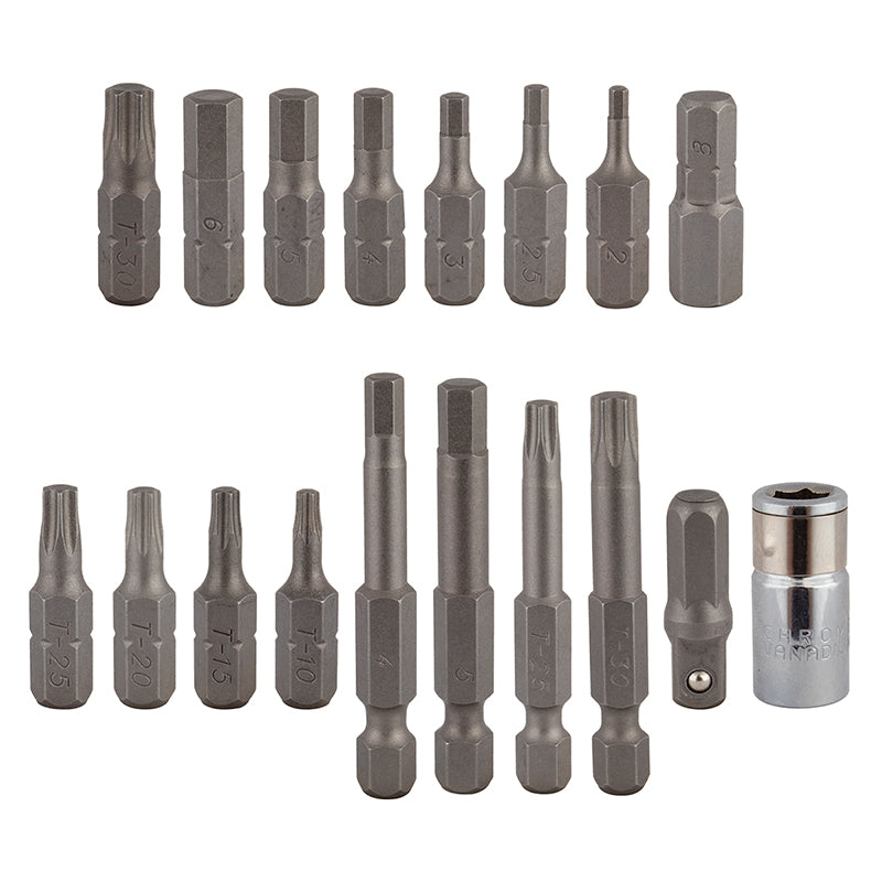 Pedros Hex Bit Set II Hex Wrenches 18 Pieces