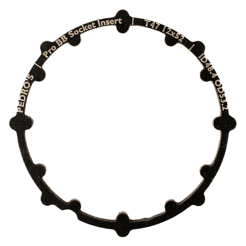 Pedros Pro BB Socket System Insert BB Adapter Tool Black 12-Notch 52mm 6460765 T47