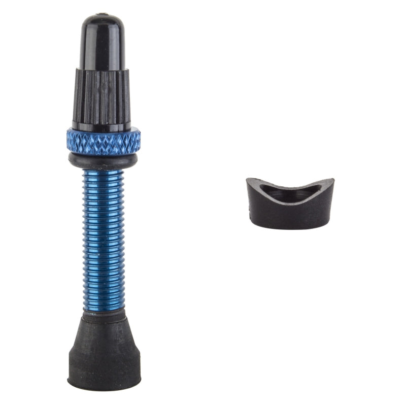 Origin8 Tubeless Alloy Presta Valve Tubeless Valve 35mm Single AL6061 Blue <22mm