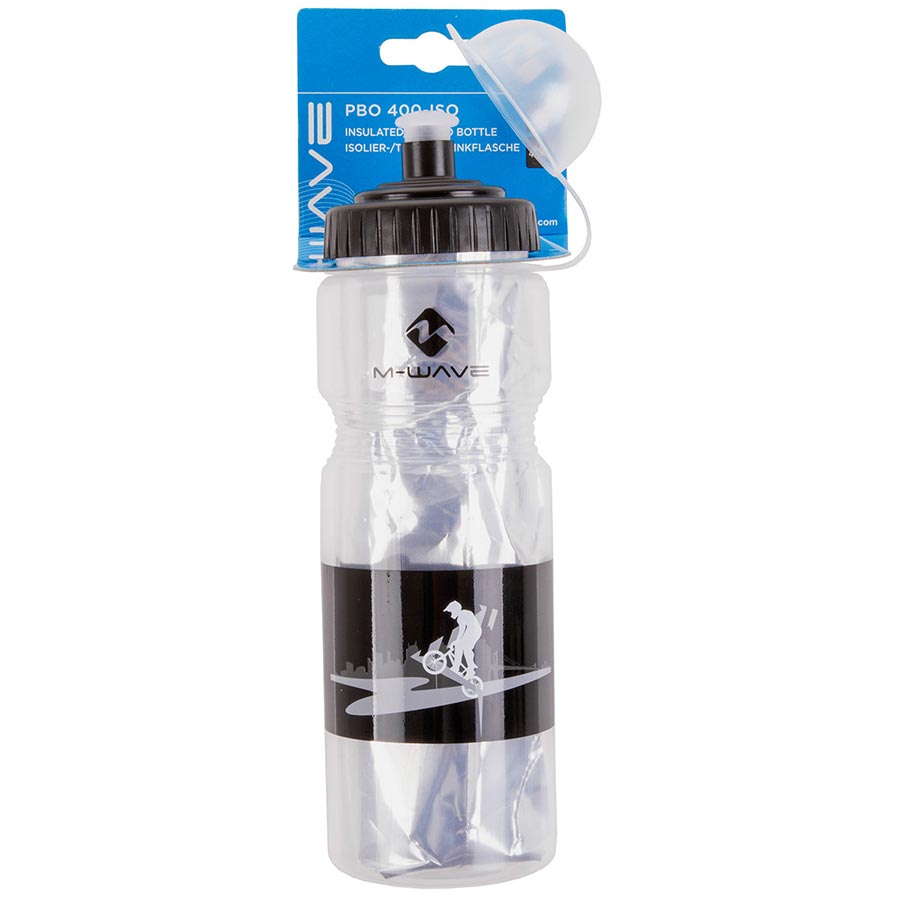 M-Wave PBO 400 Water Bottle 400ml / 13.5oz Transparent Black