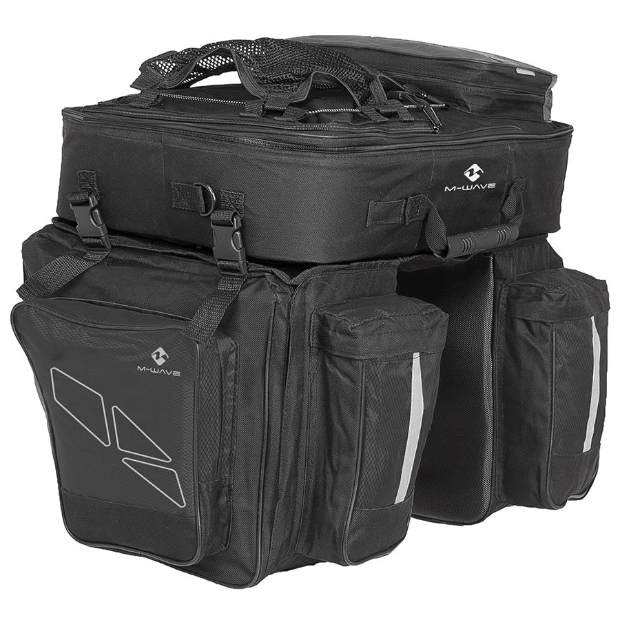 M-Wave Amsterdam Triple Pannier 62L Black
