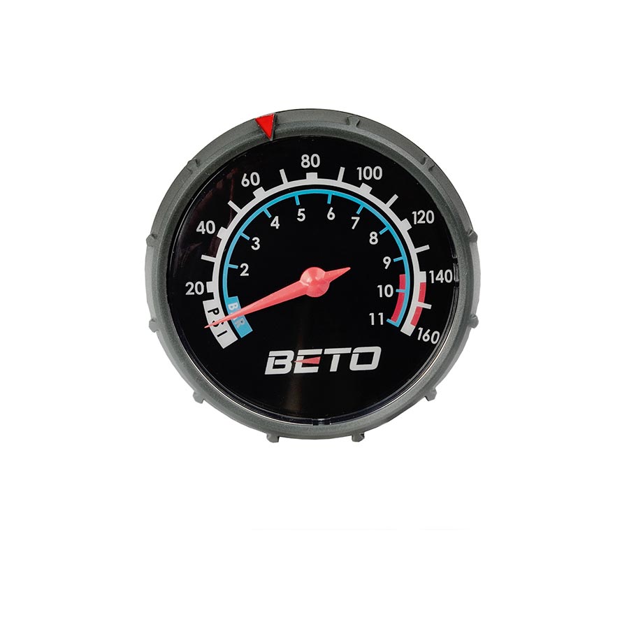 Beto 11/160 LG Floor Pump Dual Valve Head 160psi Black