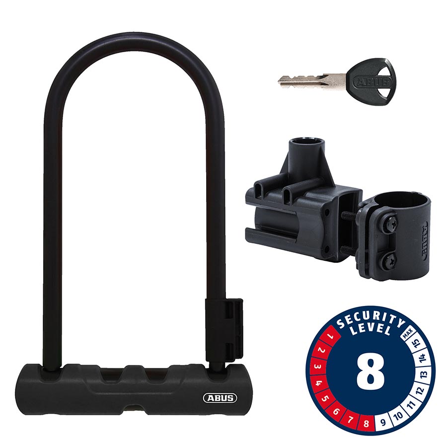 Abus Ultra 410K U-Lock Key 12mm 170x230mm 6.7x9 SH34 Black