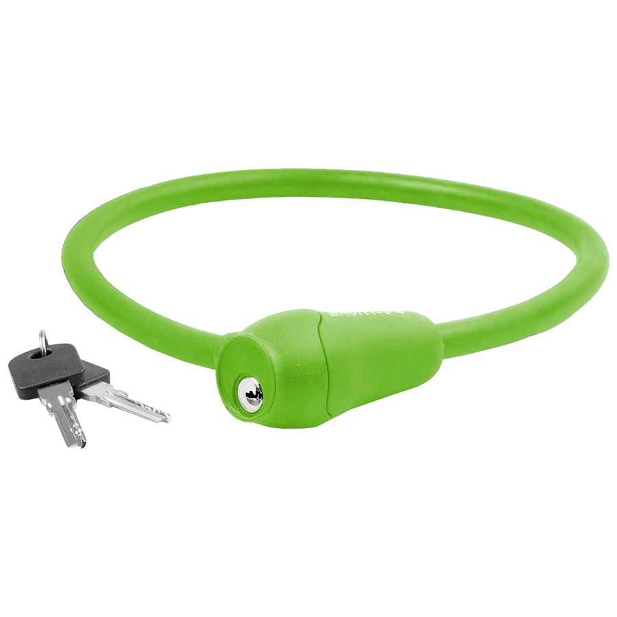 M-Wave S12.6 Silicone Cable lock Key 12mm 2 Green