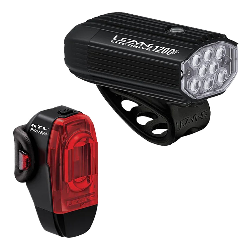 Lezyne Lite Drive 1200+ and KTV Drive Pro+ Light Pair
