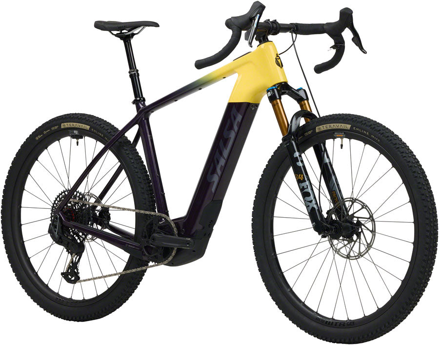 Salsa Tributary C Force XO AXS Transmission SUS Ebike - 29" Carbon Amethyst/YLW Medium