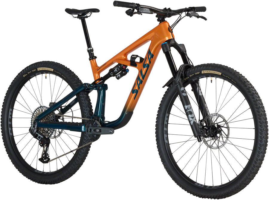 Salsa BLKthorn 145 C GX AXS Transmission Bike - 29" Carbon Slate / Terracotta Large