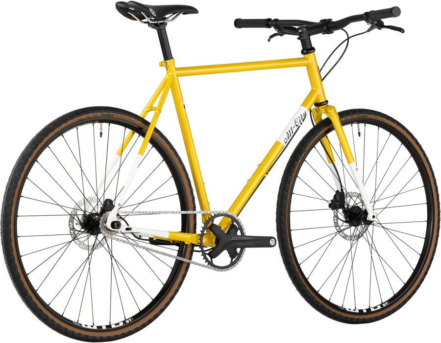 All-City Super Professional Flat Bar Single Speed Bike - 700c Steel Lemon Dab 58cm
