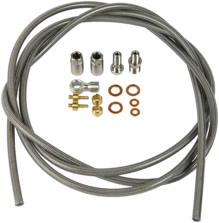 Hope Braided Stainless Steel Hydraulic Brake Hose Fitting Kit - Fits Front Rear For One Hope Brake Type 2