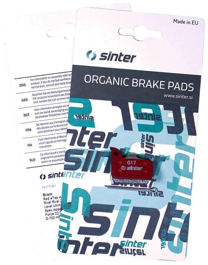 Sinter Red s514 Compound Organic Disc Brake Pads - SRAM Sinter Type 017 One Pair