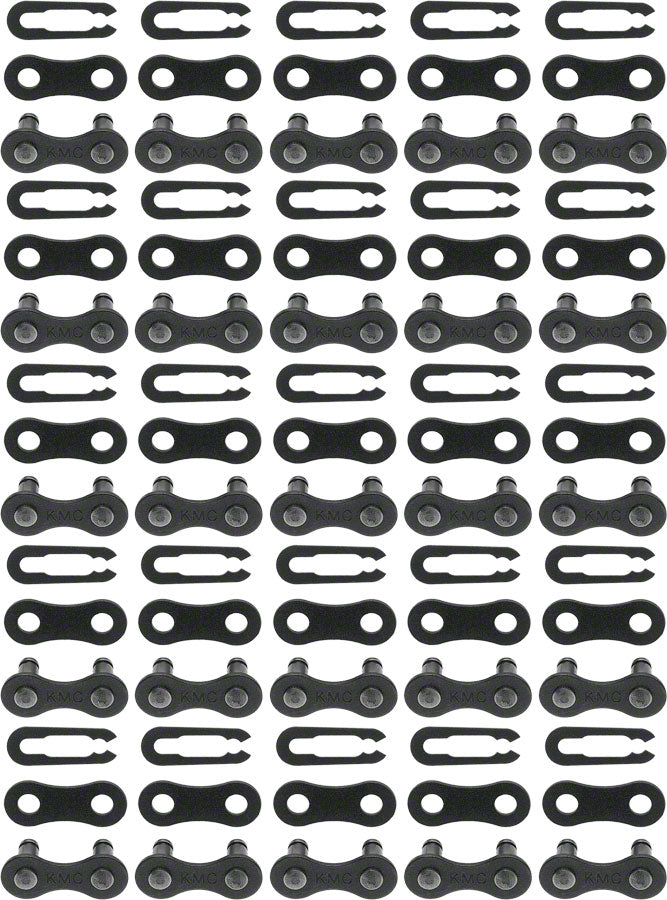 KMC Z410 Master Link - Single Speed 1/2" x 1/8" Black 25 Pairs