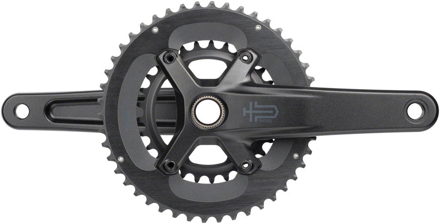 microSHIFT Sword 2x Crankset - 170mm 10-Speed 46/29t 110 Asym BCD 24mm Spindle BLK