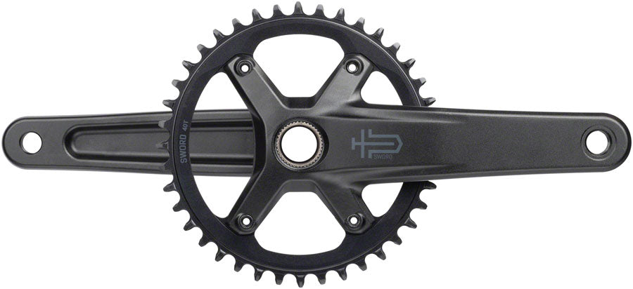 microSHIFT Sword 1x Crankset - 170mm 10-Speed 40t 110 Asym BCD 24mm Spindle BLK