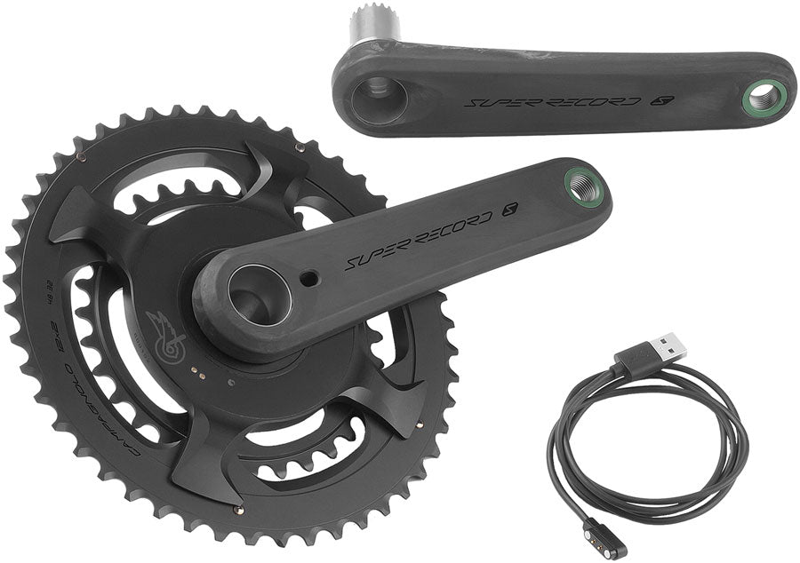 Campagnolo Super Record S Wireless Power Meter Crankset - 172.5mm 12-Speed 48/32t Campy 121/88 Asym BCD Ultra Torque Spindle Carbon