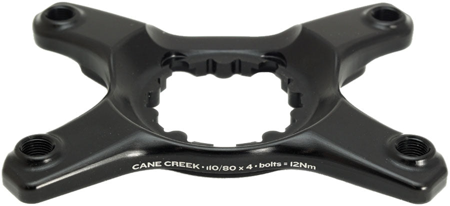 Cane Creek eeWings Chainring Spider - 4-Bolt 110 80 Asymmetric BCD CC 3-Bolt Mount Type Shimano GRX 1x 2x System Only BLK
