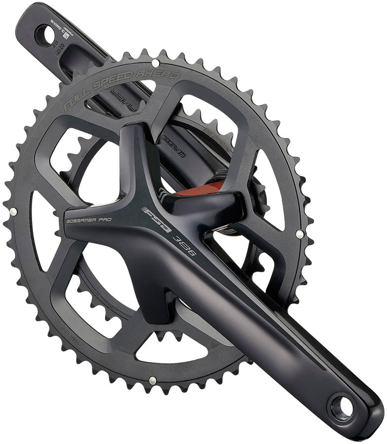 FSA Gossamer Pro Crankset 2x 52/36T Chainrings 175mm Arm Length 110BCD 386EVO Spindle – BLK