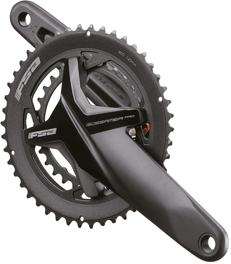 FSA Gossamer Pro Advanced Crankset 2x 48/32T Chainrings 165mm Arm Length 120/90BCD 386EVO Spindle – BLK