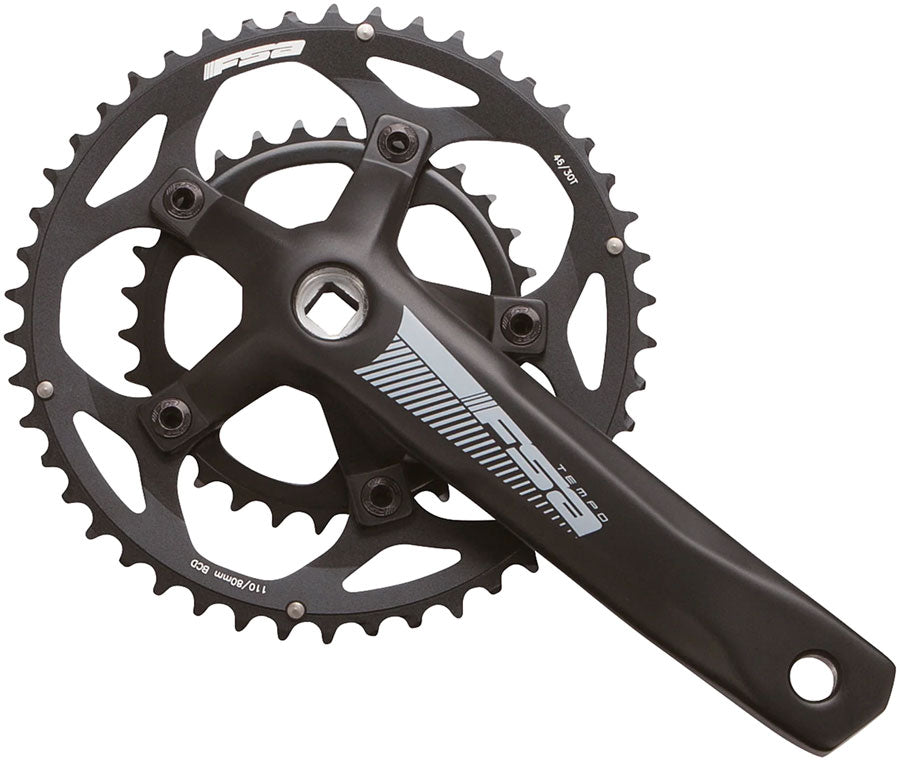 FSA Tempo Crankset 50/34T 172.5mm JIS N10 - Black