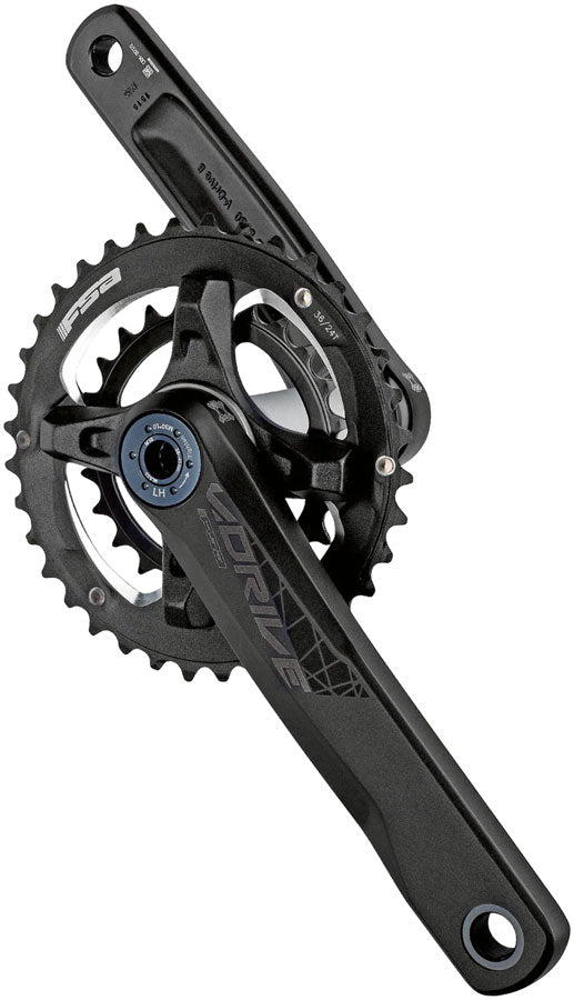 FSA V-Drive Crankset 2x 36/42T 175mm MegaExo - Black