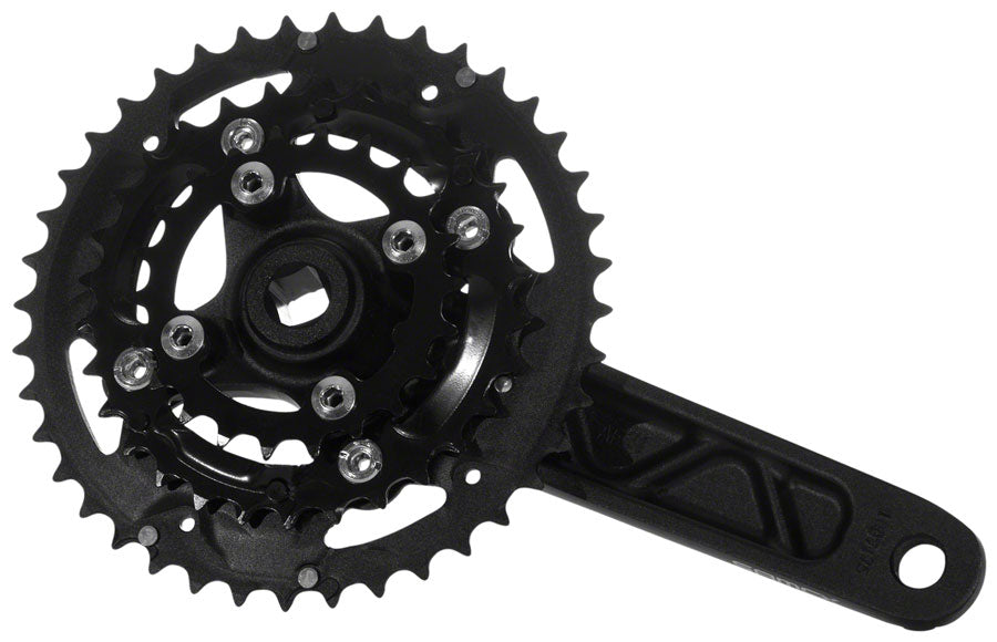 Samox X3s Crankset - 175mm 9/10 Speed 40/30/22t 96/64 BCD JIS Square Taper Spindle Inferface BLK