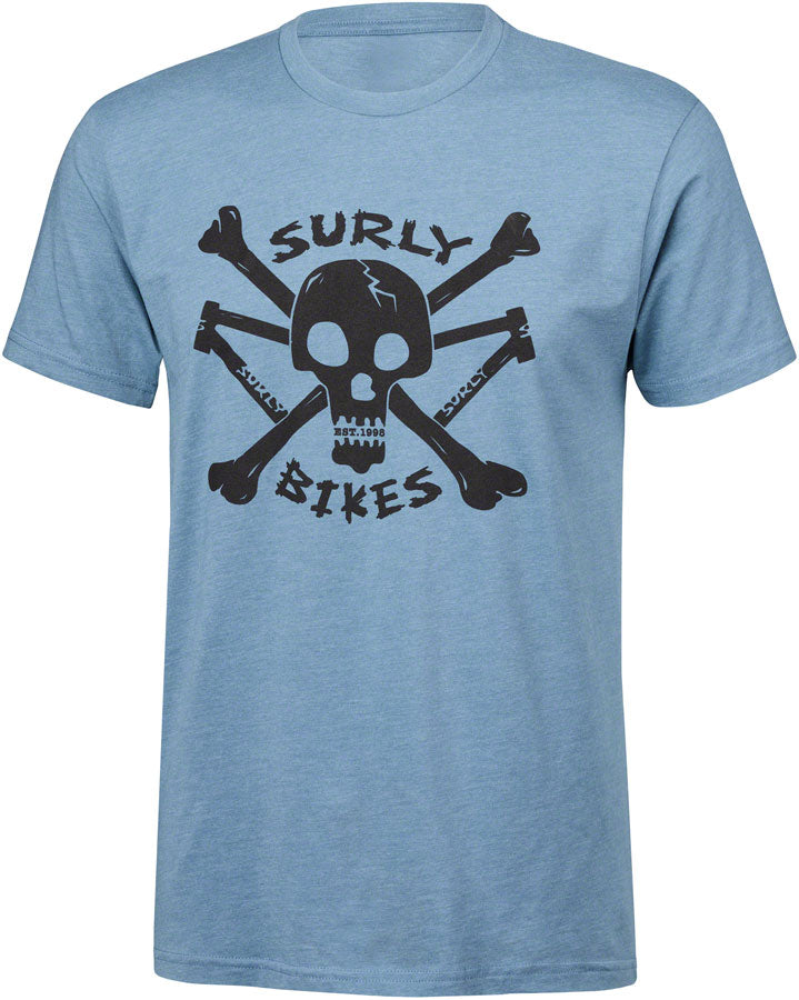 Surly Skullet Short Sleeve T-Shirt - Unisex Slate Blue 2X-Large