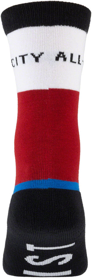 All-City Parthenon Party Sock - White Red Blue Black Small/Medium