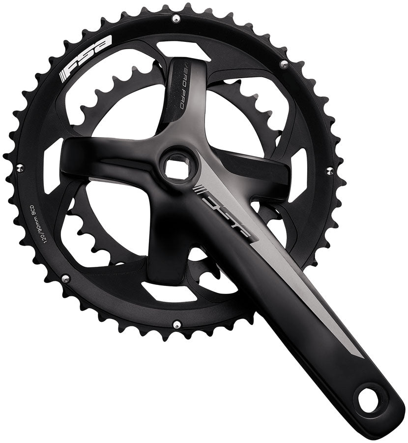 FSA VeroComp Crankset 2x 50/34T 172.5mm 9sp JIS - Black