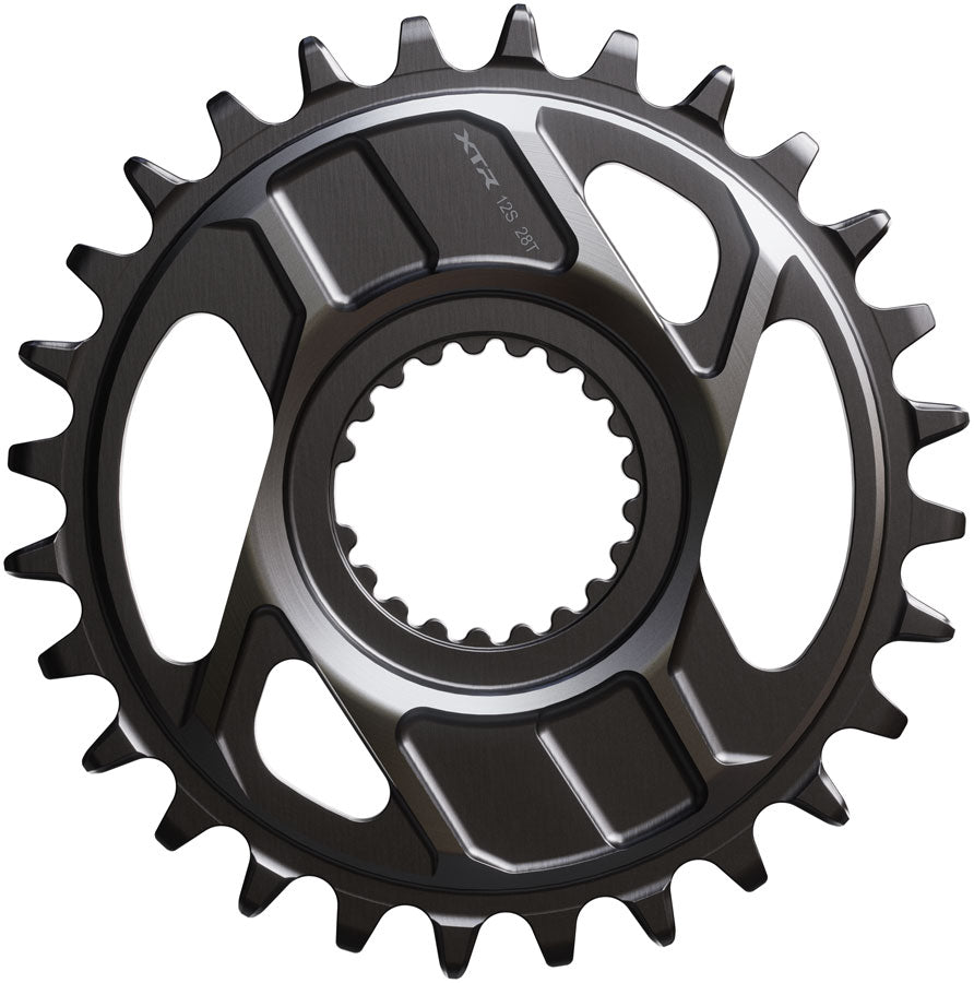 Shimano XTR SM-CRM96 1x Direct Mount Chainring - 28t Shimano Direct Mount For 12-Speed HG+ Chain Fits M9200 M9220 Crank Dark Gray