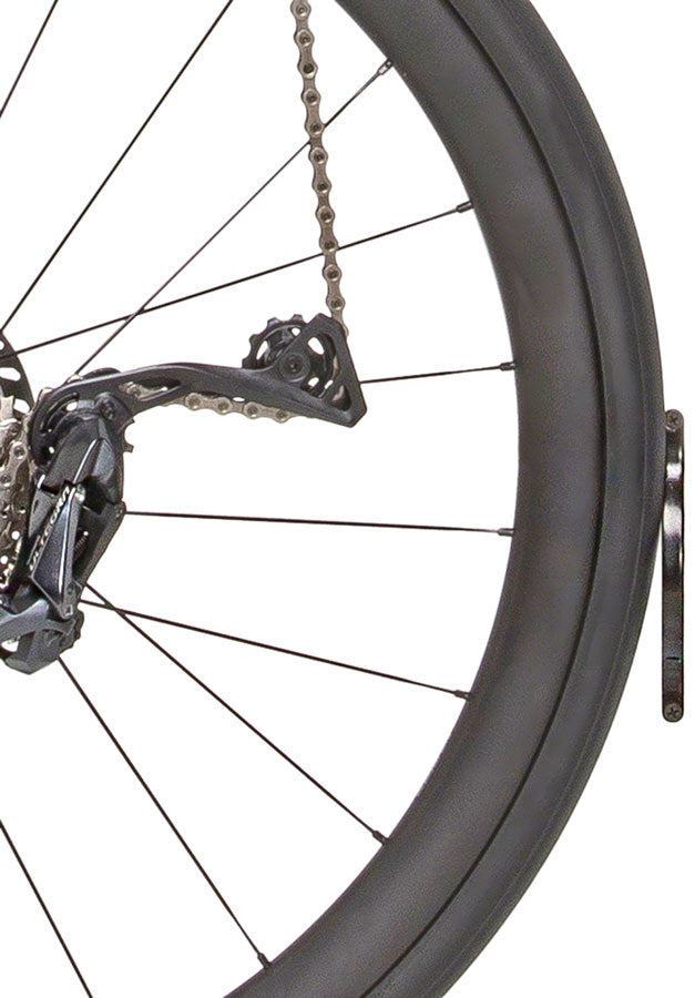 Feedback Sports Velo Hinge Pivoting Wall Hook - 1-Bike Wall Mounted Up to 2.4" Tire BLK