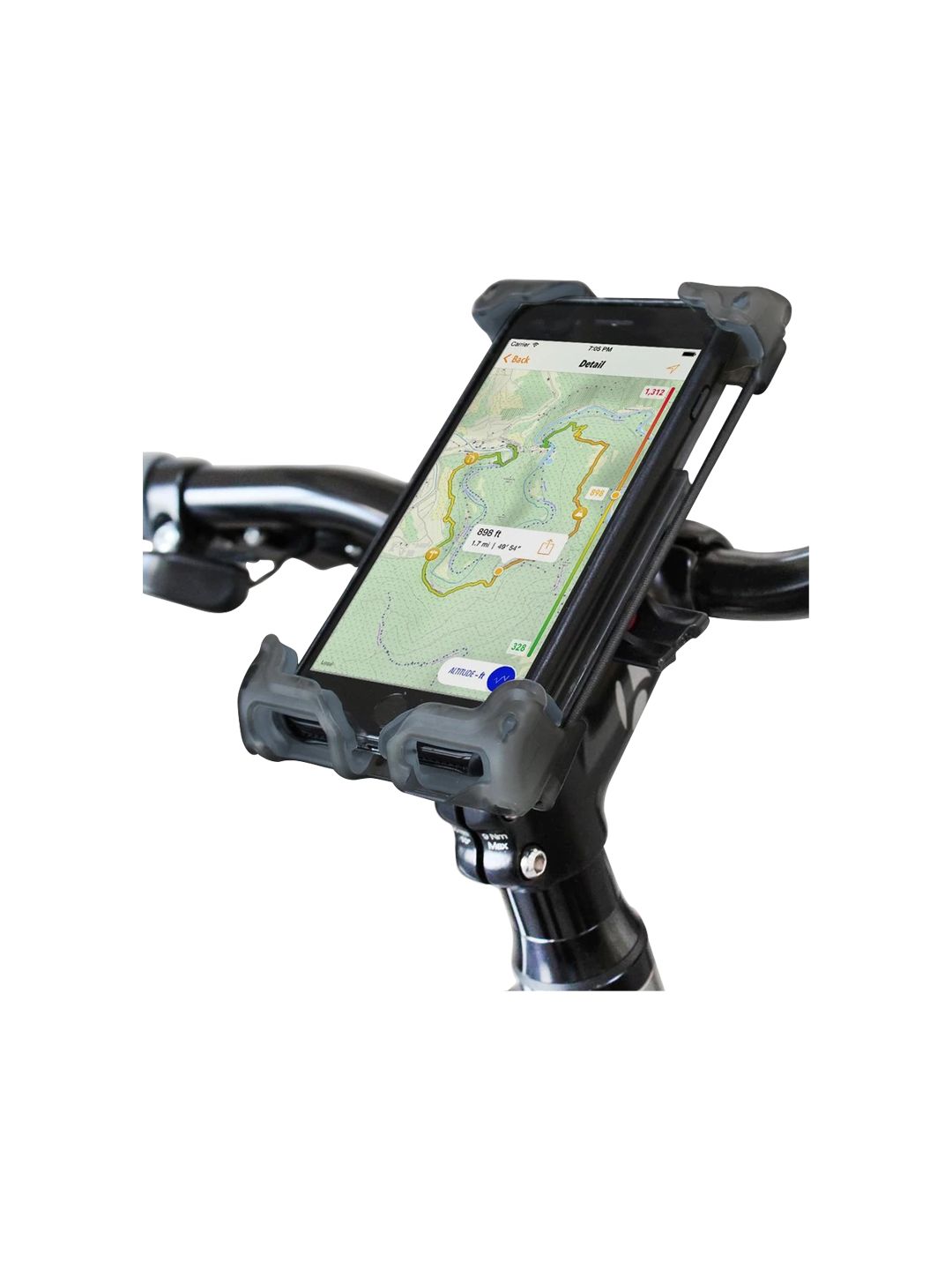 Delta Hefty Holder Plus Smartphone Bike Mount - Clear Gray